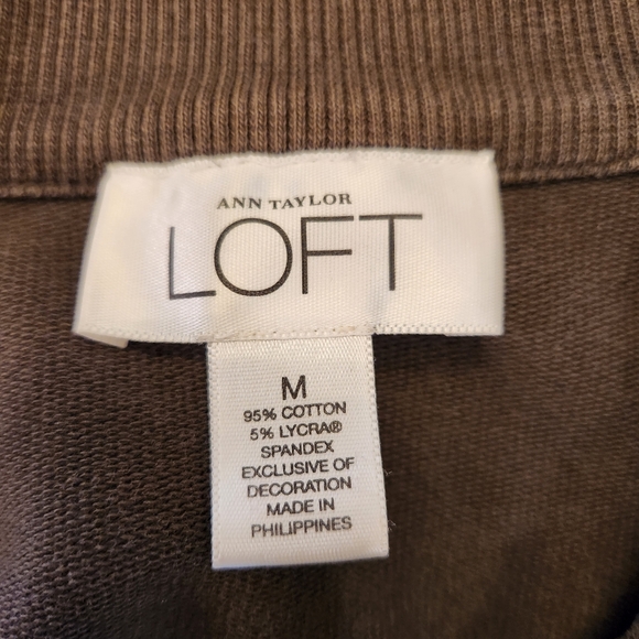 Ann Taylor LOFT Bomber Jacket, Army Green, Olive, Zip up Front, Women Medium - Picture 5 of 9